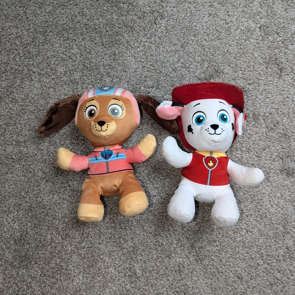 Paw Patrol Plush Duo - Brown and Red